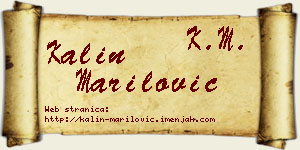 Kalin Marilović vizit kartica